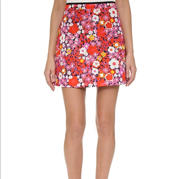Victoria Victoria Beckham Printed ALine Miniskirt - Picture 1 of 8